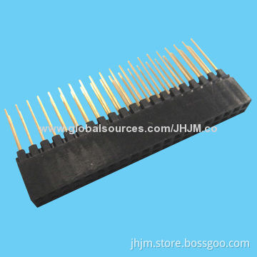 2.54mm Pitch Female Header, PC104 Y-type, Double Rows, Straight, 4-80 Pins, 8mm Pin Length